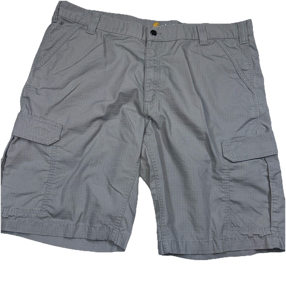 Carhartt Force Braxton Shorts‎ Men 42 Relaxed Fit Cargo Utility Gray Ripstop
